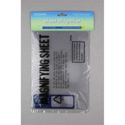 Sheet Magnifier 7 Inch X 10 Inch w/Cross Design 6pk - 603799214902 - R-27