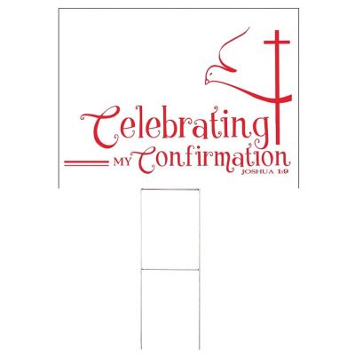 Sign Celebrating My Confirmation, Corrugated Plastic (Pack of 3) - 603799002875 - SIGN-110