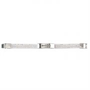 Stainless Steel Clear Stone Bracelet-7.5" (Pack of 2)