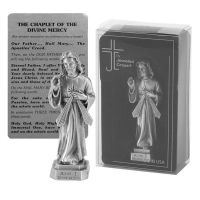 Tabletop Figurine 3.5 Inch Pewter Divine Mercy