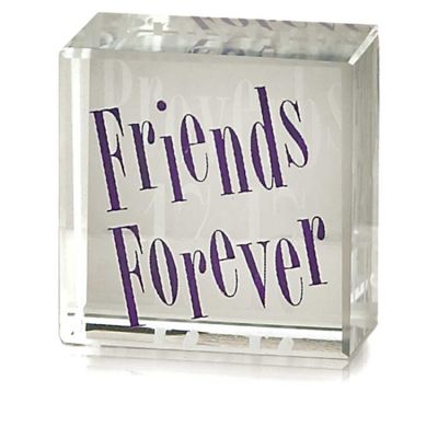 Tabletop Glass Plaque 1x1 Inch Friends Pack of 3 - 603799280600 - CMG-204