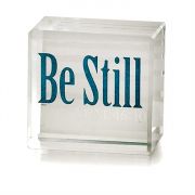 Tabletop Glass Plaque 1x1 Know That I Am God Psalm 46:10 Pack of 3