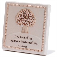 2pk -Tabletop Plaque Dolomite Fruit of Righteous (Pack of 2)