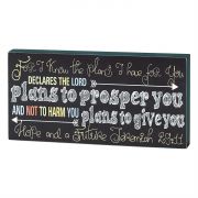 Tabletop Plaque MDF For I Know The Plans Jeremiah 29:11 (Pack of 2)