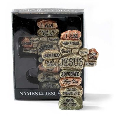 Tabletop Plaque Names of Jesus Cross Pack of 3 - 603799284837 - CMG-580