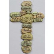 Tabletop Plaque Names of Jesus Resin Cross Pack of 3