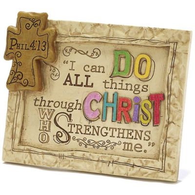 Tabletop Plaque Resin 7x5.25 Inch I Can Do All Things 2pk - 603799540261 - PLQRTT-255