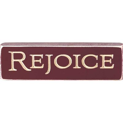 Tabletop Sign 6 Inch Rejoice Pack of 4 - 603799545419 - HWH0693