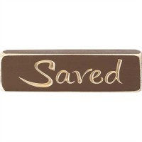 4pk -Tabletop Sign 6 Inch Saved Pack of 4