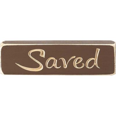 Tabletop Sign 6 Inch Saved Pack of 4 - 603799545389 - HWH0690