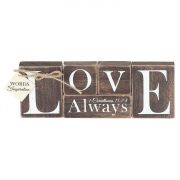 Tabletop Word Wood 9.75x3.5 Inch Love Always (Pack of 2)
