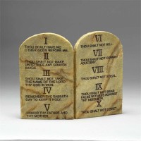 Ten Commandments Resin Tablets -  2 Arched wall or Tabletop Plaques