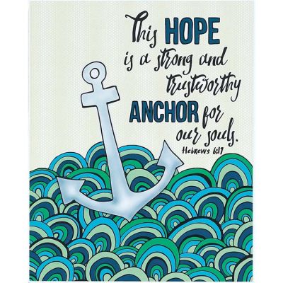 This Hope Is A Strong Anchor Hebrews 6:19 Wall Plaque (Pack of 2) - 603799229371 - PLK810-201