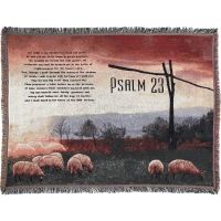 Throw Blanket Cotton 52x68 inch Psalm 23