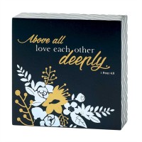 2pk -Wall Plaque 1 Peter 4:8 Above All Love Each Other Deeply (Pack of 2)