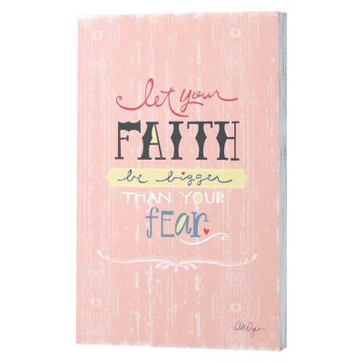 Wall Plaque MDF let Your Faith Be Bigger Than Your Fear - 603799006125 - PLKWW-6