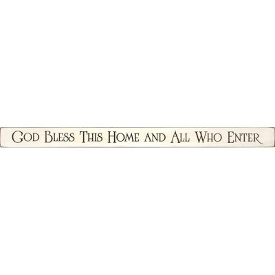 Wall Sign 48 Inch God Bless This Home & All Who Enter - 603799545334 - HWH4022