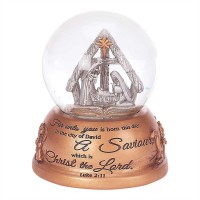 Water globe Resin For Unto You Luke 2:11 Plays O Holy Night