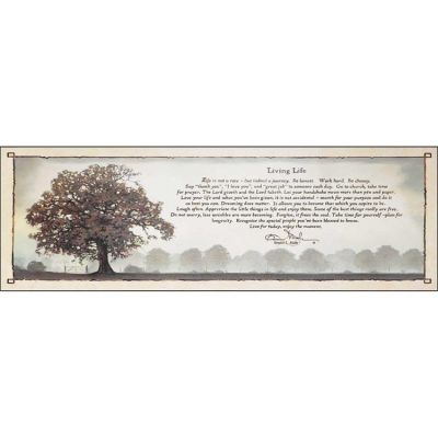 Willow Tree Plaque MDF Living Life by Bonnie L Mohr 12x36 - 603799426022 - PLK1236-702