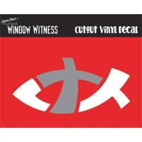 6pk -Window Witness Sticker Ichthus Cross Pack Of 6