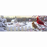 Winter Crimson Morning Plaque Peace on Earth