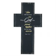 Wood Wall Cross Plaque Joined Together Let No One Separate 2pk