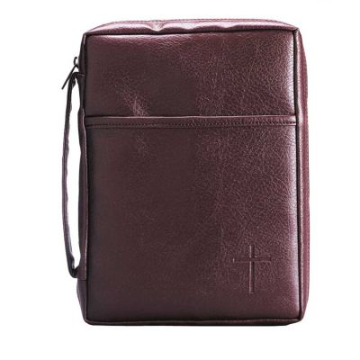 X-large Handle/Pocket Burgundy Bible Cover - 603799450843 - BC-831