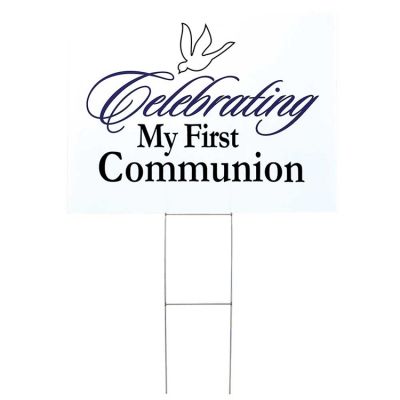 Yard Sign Celebrating My First Communion John 6:35 Pack of 3 - 603799568524 - SIGN-105