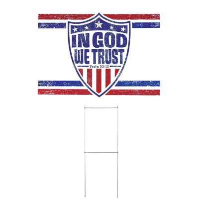 Yard Sign In God We Trust (Pack of 3) - 603799593243 - SIGN-108