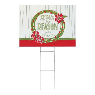 Yard Sign Jesus Is Reason (Pack of 3) - 603799579568 - CHSIGN-508