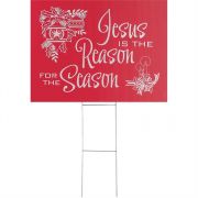 Yard Sign Jesus Is The Reason Pack of 3