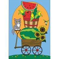 2pk -Flag Summer Wagon Polyester 29x42 - (Pack of 2)