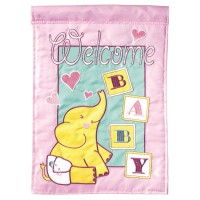 2pk -Flag Baby Welcome Polyester 29x42 - (Pack of 2)