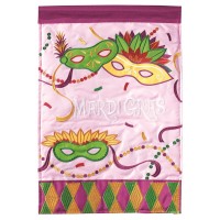2pk -Flag Mardi Gras Beads Polyester 29x42 - (Pack of 2)