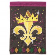 2pk -Flag Fleur-De-Lis Crown Polyester 29x42 - (Pack of 2)