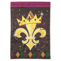 2pk -Flag Fleur-De-Lis Crown Polyester 29x42 - (Pack of 2)