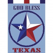 2pk -Flag God Bless Texas Polyester 29x42 - (Pack of 2)