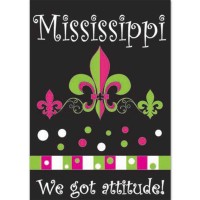 2pk -Flag Mississippi Fleur-De-Lis 29x42 - (Pack of 2)