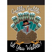 2pk -Flag Turkey Burlap Polyester 29x42 - (Pack of 2)