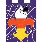 2pk -Flag Halloween Fleur-De-Lis Spider 29x42 - (Pack of 2)