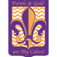 2pk -Flag Purple Gold Are My Colors 29x42 - (Pack of 2)
