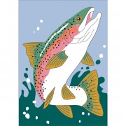 2pk -Flag Trout Polyester 29x42 - (Pack of 2)