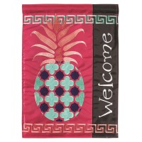2pk -Flag Pineapple Welcome Polyester 29x42 - (Pack of 2)