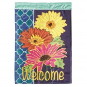 2pk -Flag Gerber Daisies Welcome 29x42 - (Pack of 2)