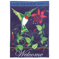 2pk -Flag Visitor Welcome Polyester 13x18 - (Pack of 2)