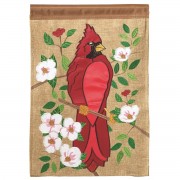 2pk -Flag Cardinal Burlap Polyester 13x18 - (Pack of 2)