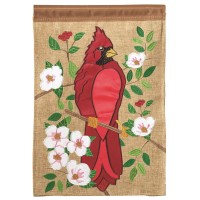 2pk -Flag Cardinal Burlap Polyester 13x18 - (Pack of 2)