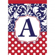 2pk -Flag Monogram-A Red White Blue 13x18 - (Pack of 2)