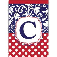2pk -Flag Monogram-C Red White Blue 13x18 - (Pack of 2) 2pk -Flag Monogram-C Red White Blue 13x18 - (Pack of 2)