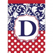 2pk -Flag Monogram-D Red White Blue 13x18 - (Pack of 2) 2pk -Flag Monogram-D Red White Blue 13x18 - (Pack of 2)